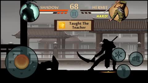 Defeating Hermit in Shadow Fight 2