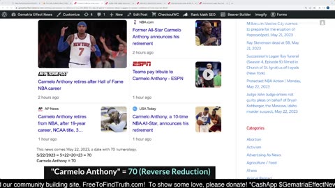 Carmelo Anthony Retirement