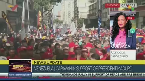 People of Venezuela march in support of Nicolas Maduro's electoral victory