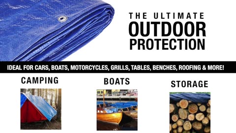 Multipurpose Blue Poly Tarp Protective Cover