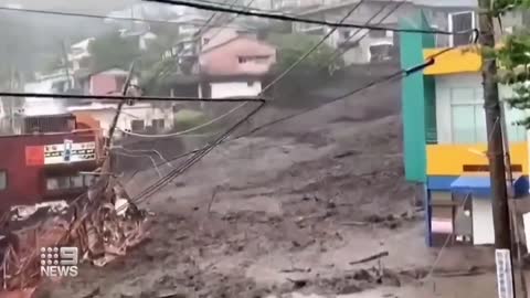 Residents missing after landslide in Japan | 9 News Australia