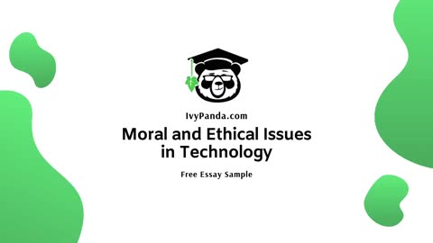 Moral and Ethical Issues in Technology | Free Essay Sample