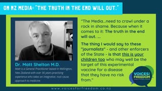 Doctor Speaks Out On NZ Media - The Truth Will Out