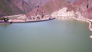 Boise River spillway and Arrowrock Dam