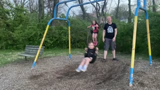 Kid Wanting to Go Higher on Swing Gets a Lesson on Gravity