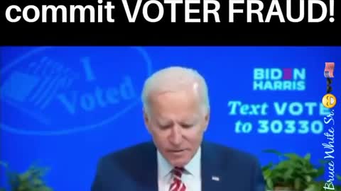 Joe Biden admits to voter fraud Oct 2020
