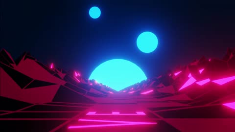 Retro Pink Neon Lights 1 Hour Loop Video