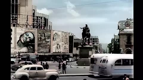 1940s - Views of Washington DC & Mexico City in color [60fps,Remastered] w_sound design added