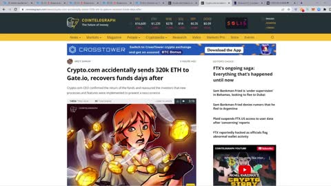 BREAKING: CZ BINANCE CEO AND ASSOCIATES WARN OF MORE PAIN AHEAD WITH EXCHANGES!! CRO DOWN 50% !!!!!!