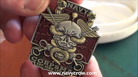 US Navy Corpsman Devil Doc Flip Veteran Collectible Challenge Coin