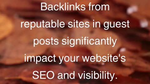 How important are backlink in guest postings?