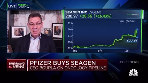 Pfizer CEO Albert Bourla Announces Acquisition of Cancer Treatment Biotech Seagen For $43 Billion