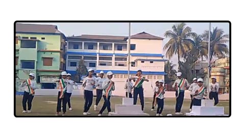 A unique dance performance by the students