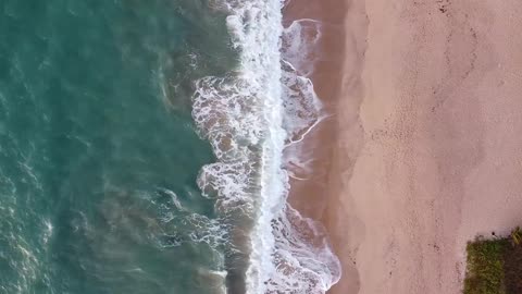 Waves crashing on the shore