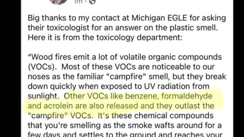 Confirmed - Canadian Fire Smoke Contains Formaldehyde and Benzene