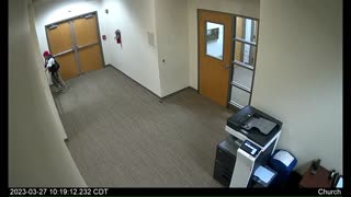 Security footage of Nashville shooter inside school