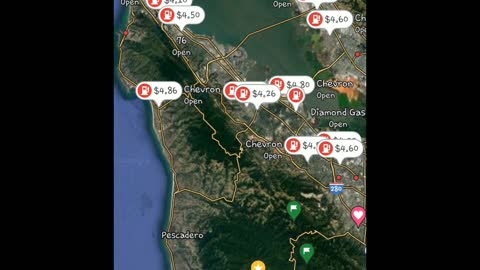 New Year's Day, 2023, Silicon Valley & SF Bay Area Gas Prices