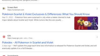 All returning pokemon leaked in scarlet and violet