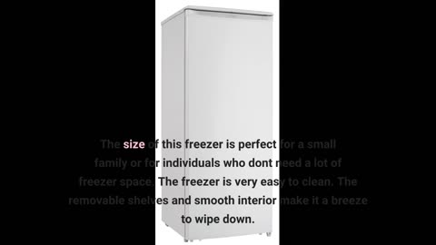Antarctic Star Mini Upright Freezer -2.3 cu.ft Compact freezer with Removable Shelves and Adjus...