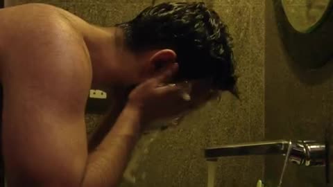 Men shower routine