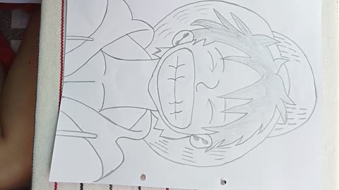 One piece anime drawing Monkey D. Luffy