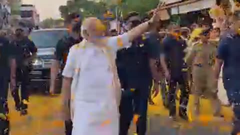 PM Modi s road show gets resounding cheers and excitement in Kochi PM Modi Road Show