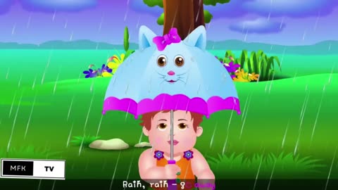 Rain, Rain, Go Away Nursery Rhyme With Lyrics - Cartoon Animation Rhymes & Songs for Children