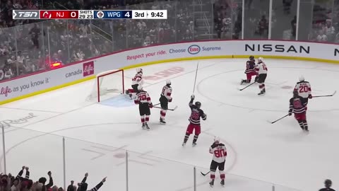 New Jersey Devils vs the Winnipeg Jets in a 2023 hockey game highlights