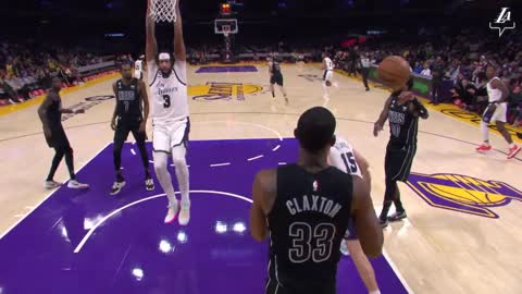 Anthony Davis Highlights AD Dominates with 37 points, 18 rebounds in Lakers win over KD & Brooklyn