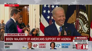 Joe Biden’s reaction to hearing Donald Trump’s movement being described as politically strong