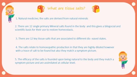 Tissue salts; what is health and what are tissue salts?