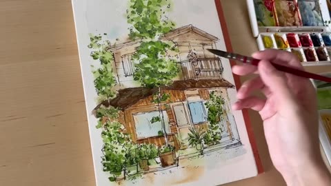 Loose Ink and Watercolor Sketching Basics | Real time sketching tutorial