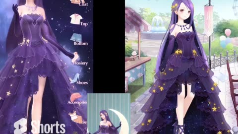 Comparison of Star Sea in Shining Nikki and Love Nikki (purple version)