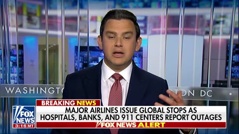 Major airlines issue global stops as hospitals, banks, 911 centers report outages