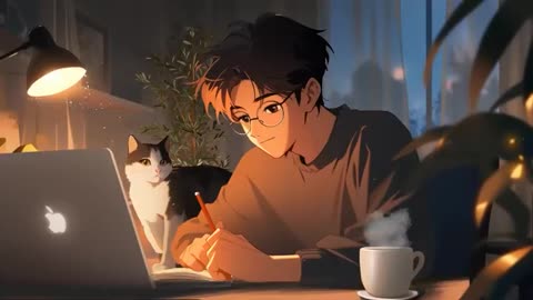 Lofi Boy study Music that makes u more inspired to study & work