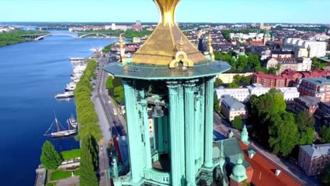 Sweden Capital, Stockholm, The Kungliga Slottet Royal Palace 4K UHD Video 2023