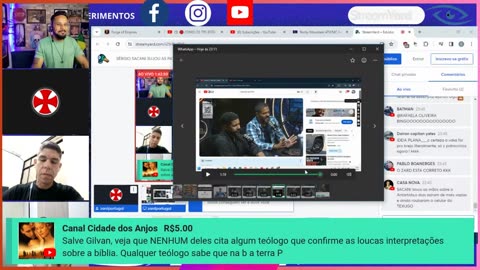 SÉ7IMA VISÃO - -JI1Z1UQ44A - SACANI SUJOU AS PATAS COM A VISITA DO MULA E LEANDRO EM SEU PODCAST