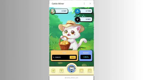 new mining mini app bot telegram cattie miner