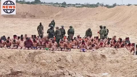 Images emerge of Palestinian captives stripped and bound in Gaza