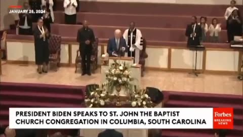 President Biden speaks to ST, John the Baptist church congregation in Columbia, SC