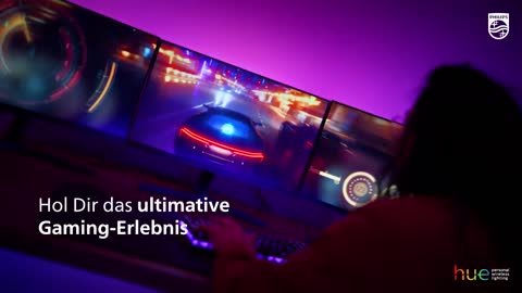 Philips Hue Play Gradient Lightstrip für drei Monitore