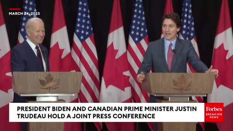 Watch Biden's One-Word Response To Trudeau About Raising Teenagers