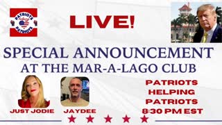 LIVE! THE SPECIAL ANNOUNCEMENT AT MARALAGO FROM TRUMP! Watch with us!