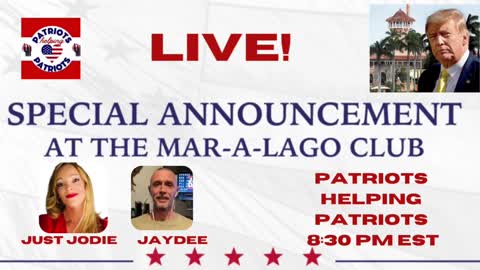 LIVE! THE SPECIAL ANNOUNCEMENT AT MARALAGO FROM TRUMP! Watch with us!