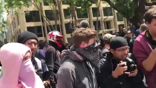 April 15 2017 Battle for Berkeley III 1.4.0 Trump rally - ANTIFA tells US vet he's anti-American