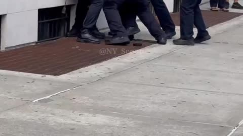 NYPD Police Take Down Black Man