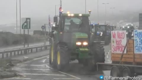 UK farmers continue protests against radical climate change policies in Dover