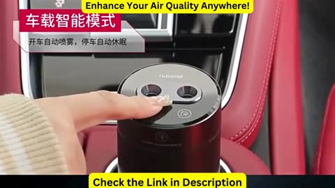 Enhance Your Air Quality Anywhere! Dual Spray Car Air Humidifier Purifier