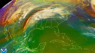 Satellite footage shows large winter storm moving coast-to-coast across US
