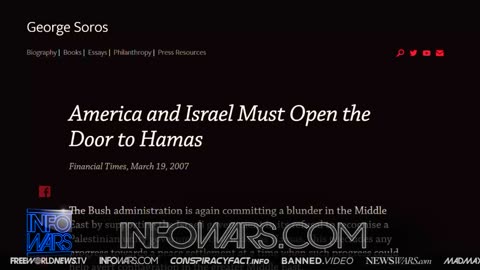 Soros Asked America To Open Its Door To Hamas,